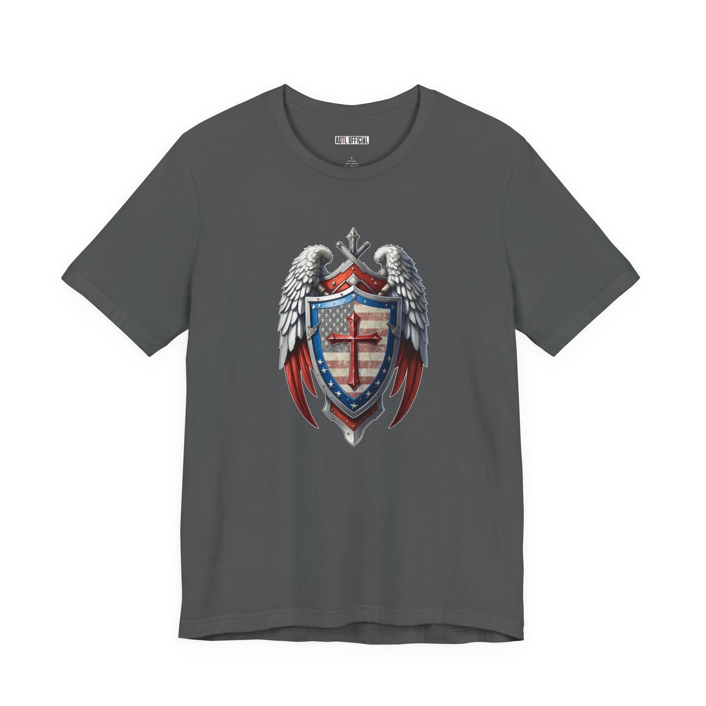 Winged Guardian Christian Patriotic Unisex Short Sleeve Tee