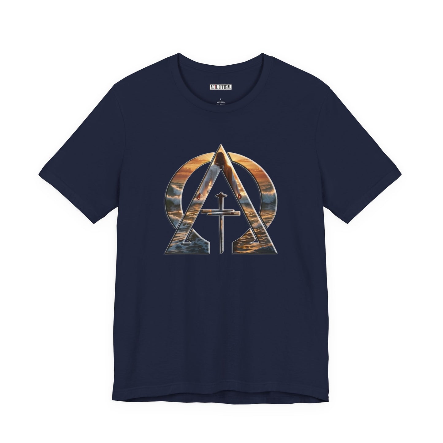 Devine Triad Alpha & Omega Jesus Walking On Water Unisex Short Sleeve Tee