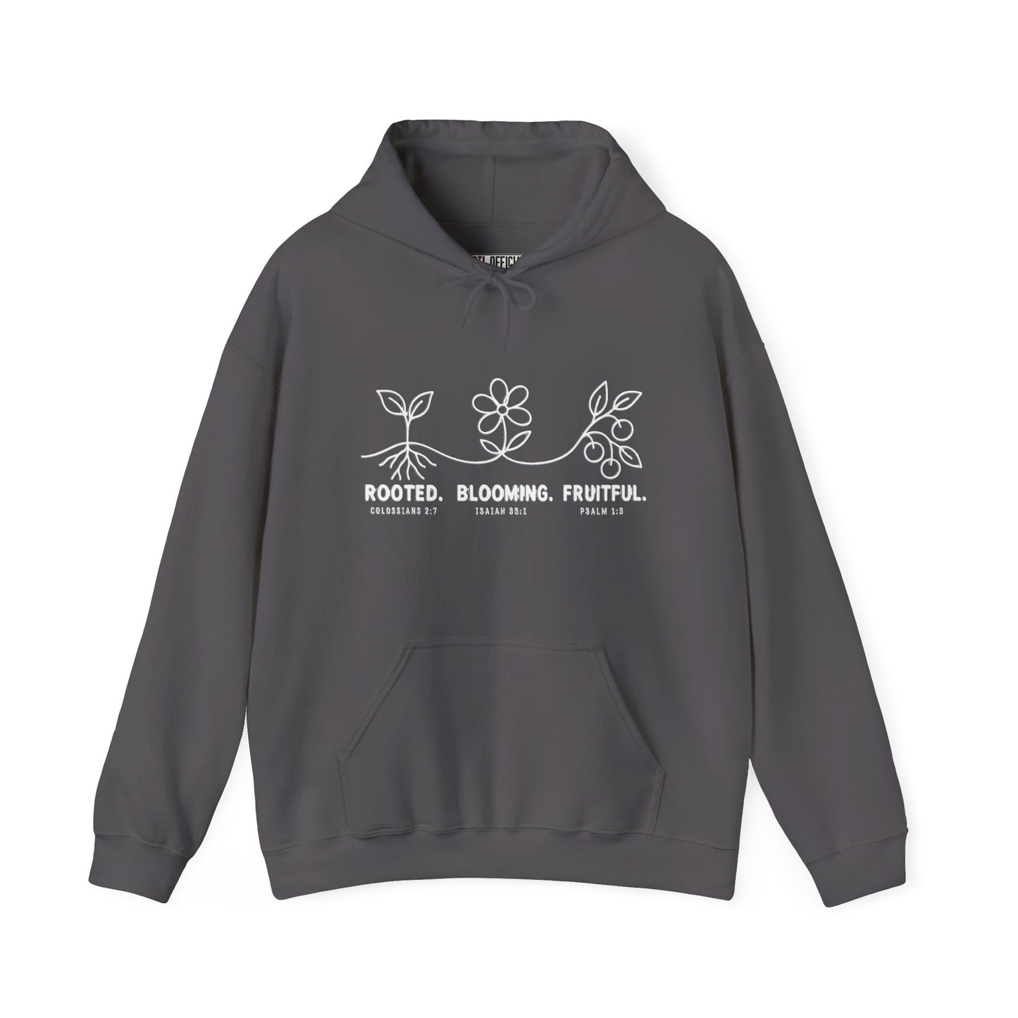 Rooted. Blooming. Fruitful. Christian Hoodie