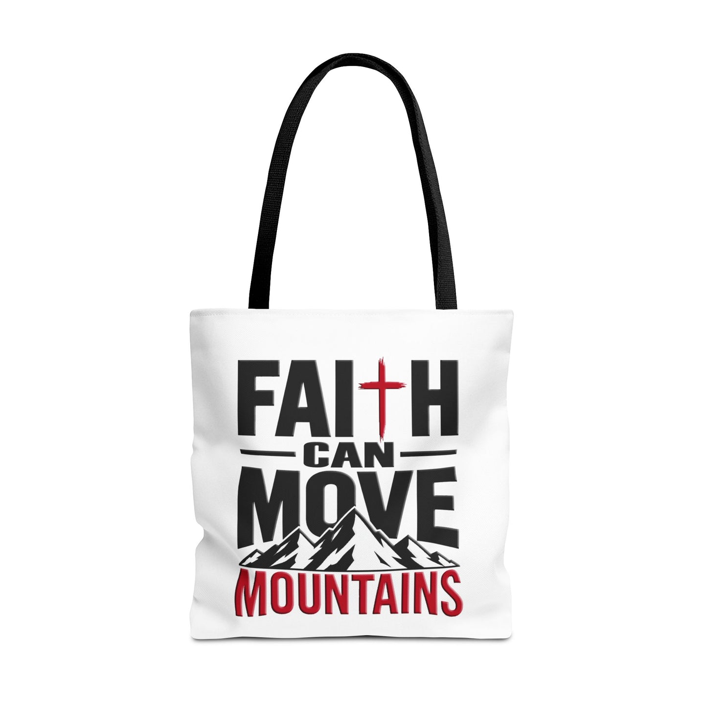 Faith Can Move Mountains/ Team Jesus Christian tote bag faith-inspired design
