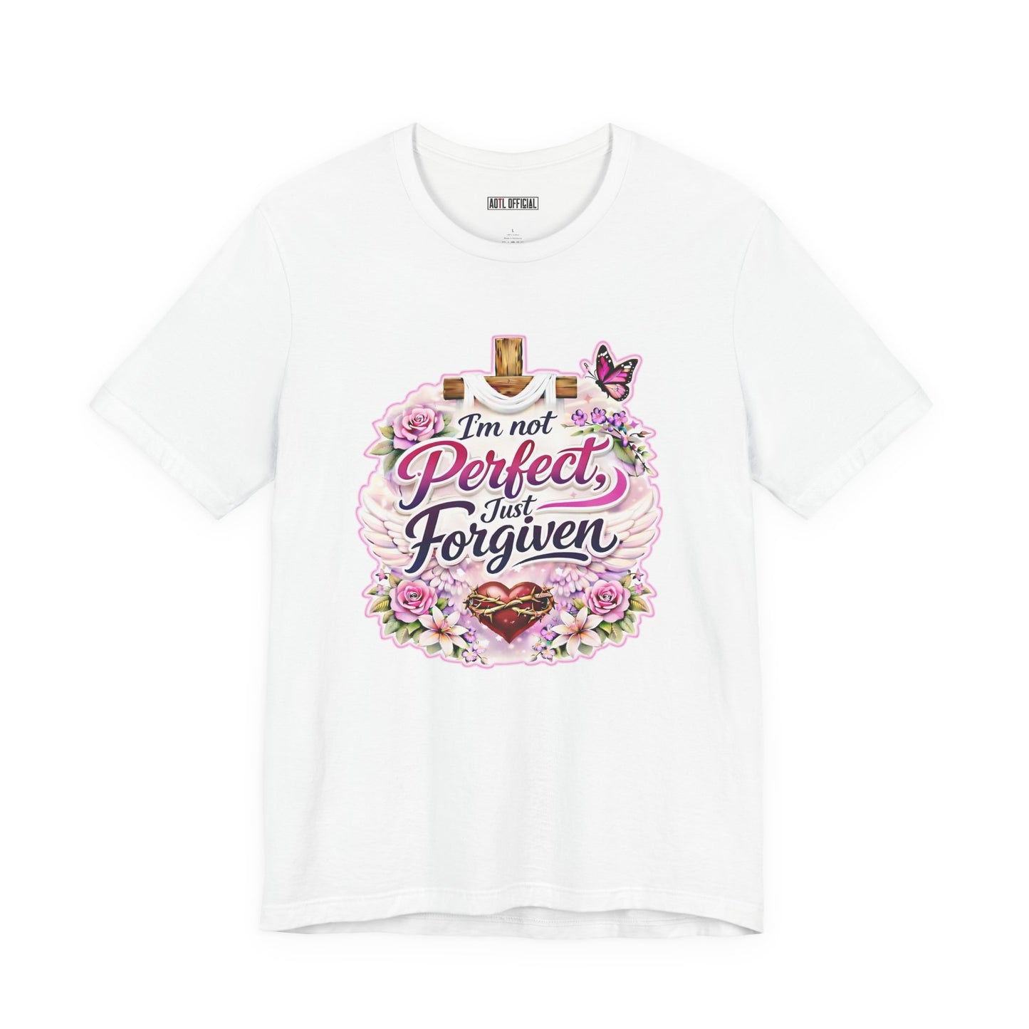 I'm Not Perfect, Just Forgiven Nature Edition  Unisex Short Sleeve Tee