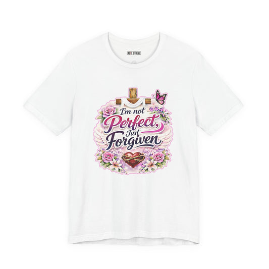 I'm Not Perfect, Just Forgiven Nature Edition  Unisex Short Sleeve Tee