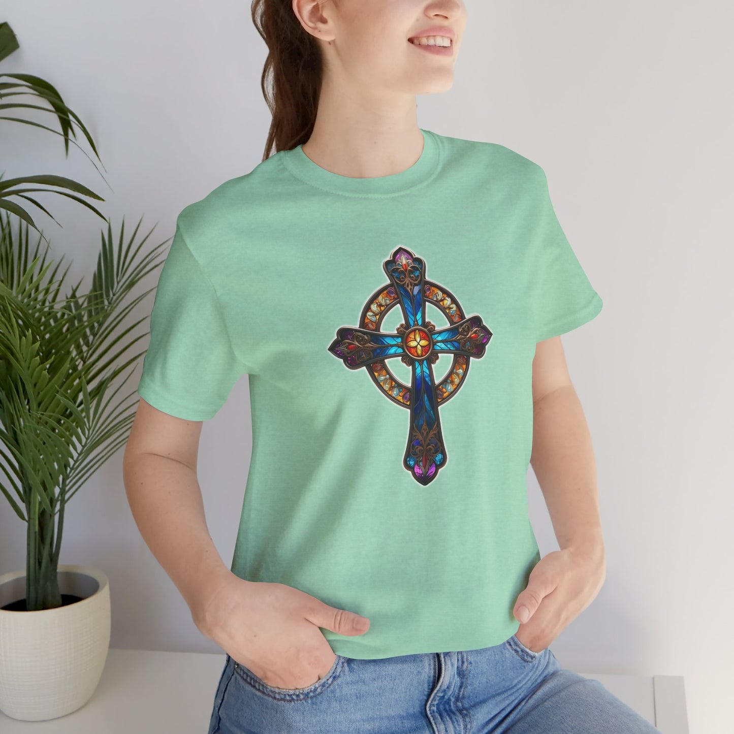 Radiant Cross  Christian Unisex Short Sleeve Tee