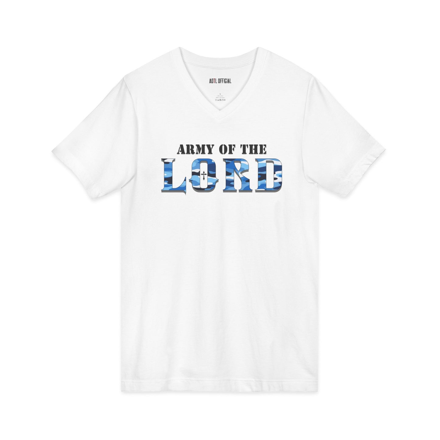 Blue Army of the Lord V-neck Tee