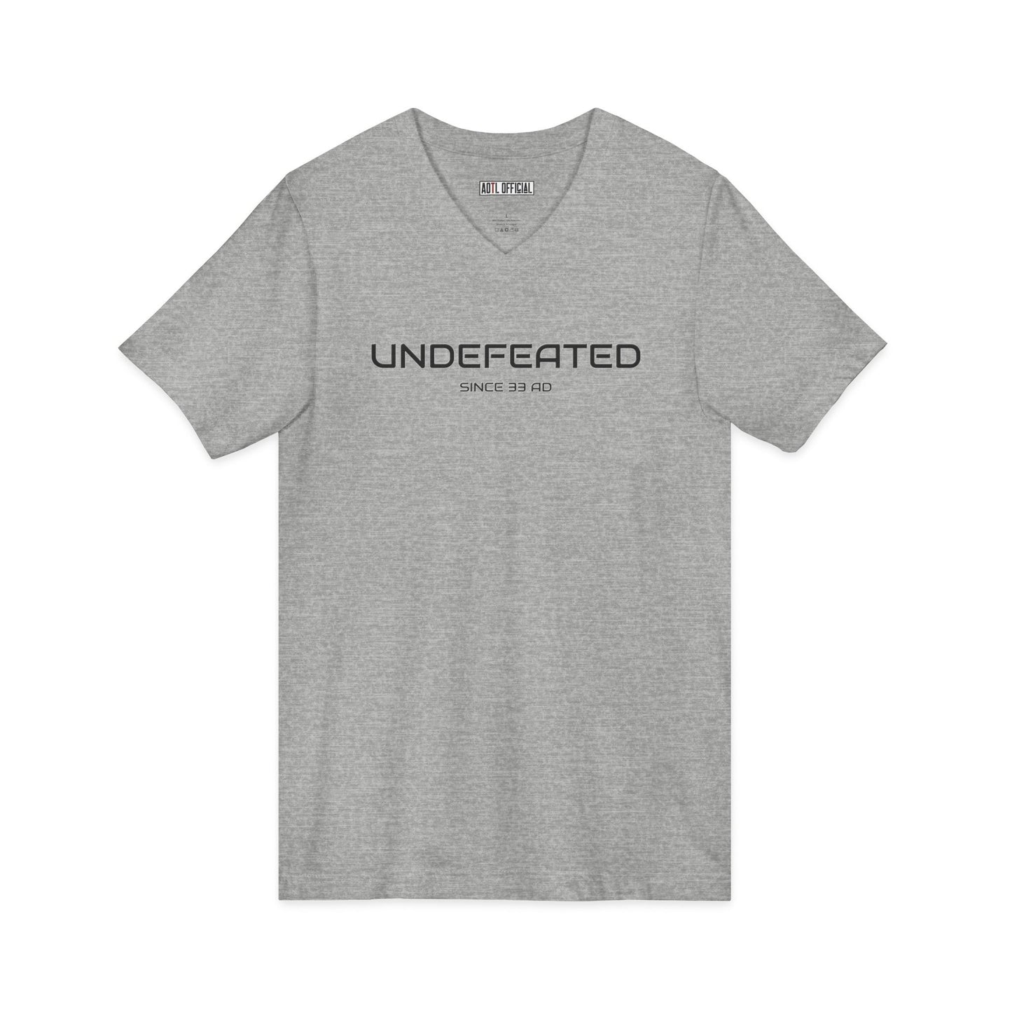Undefeated Since 33 AD Christian V-Neck Tee
