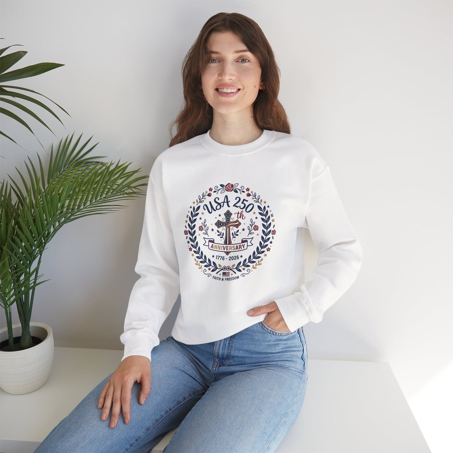 Ladies USA 250th Anniversary  Unisex Heavy Blend™ Crewneck Sweatshirt