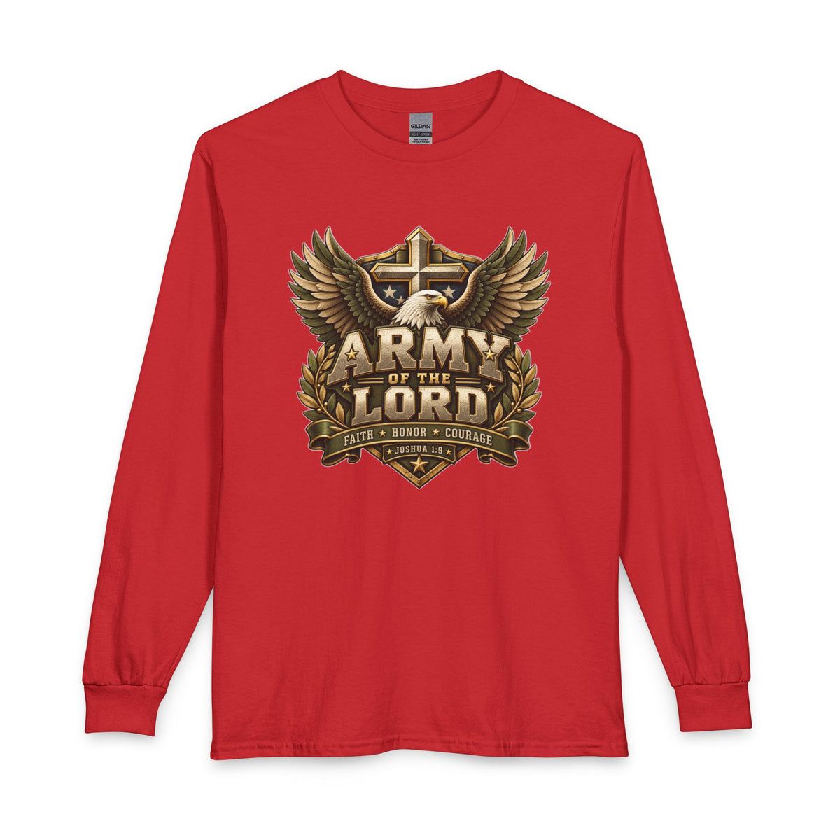 Army of the Lord — Faith, Honor & Courage Christian Long Sleeve Shirt