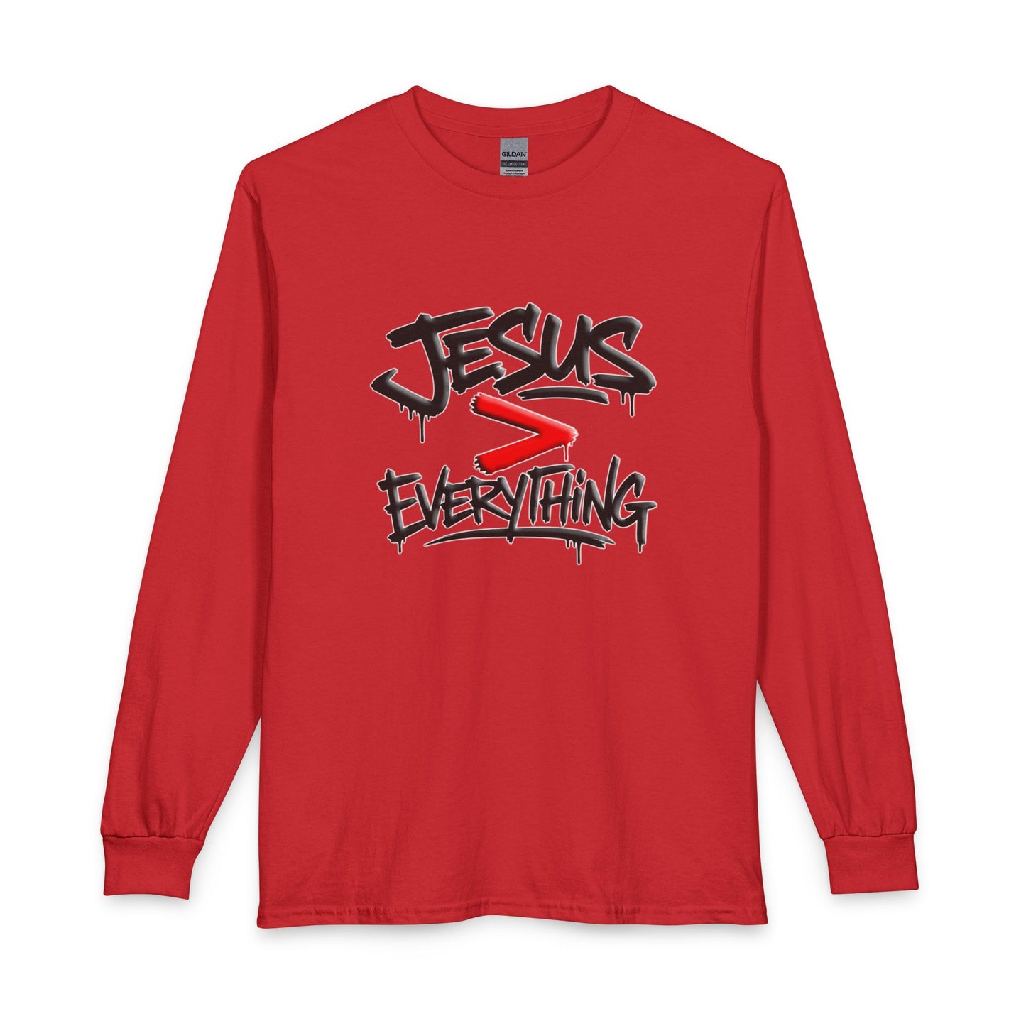 Jesus > Everything Graffiti Christian Long Sleeve Shirt