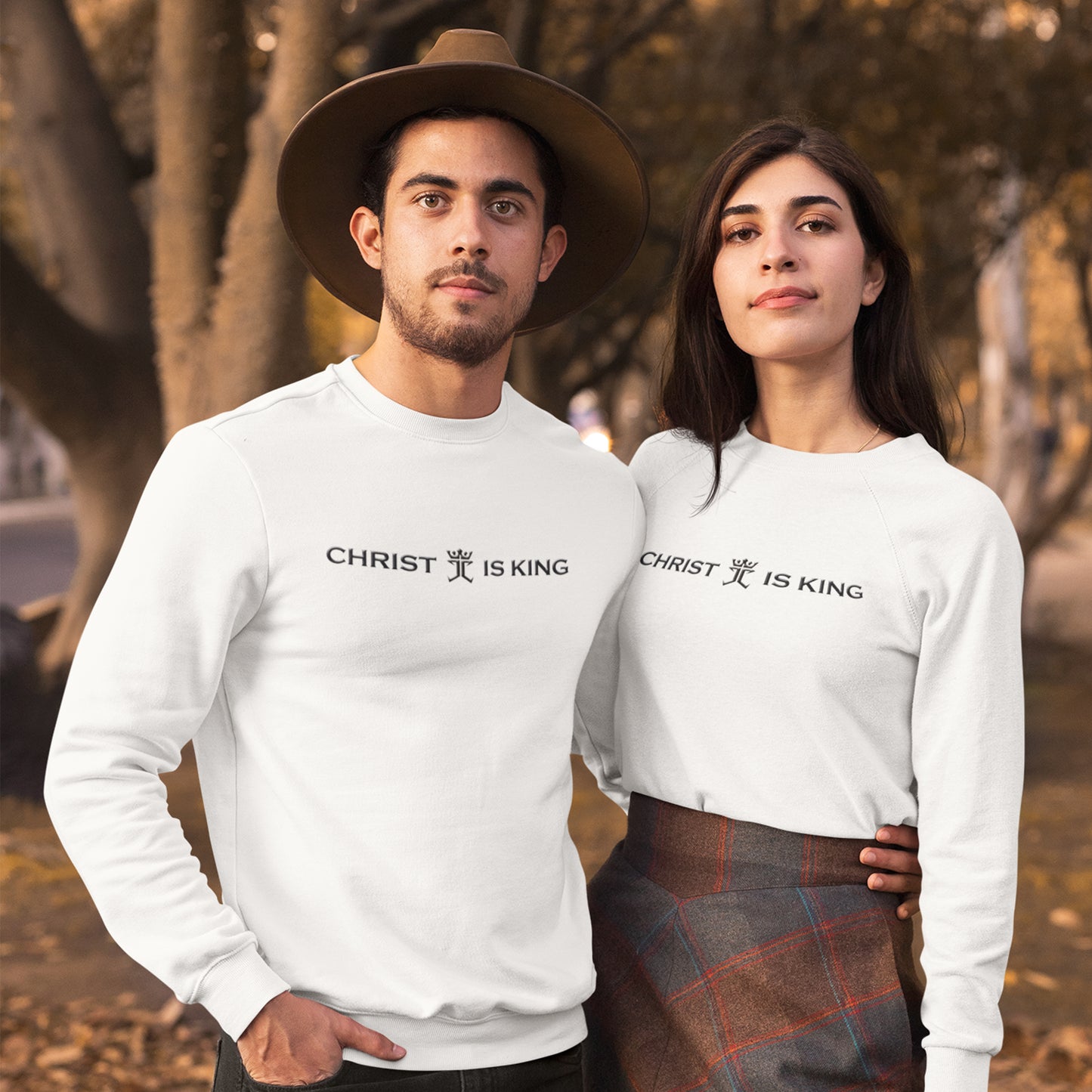 Christ is King featuring the Jesus Christ is King logo Unisex Heavy Blend™ Crewneck Sweatshirt