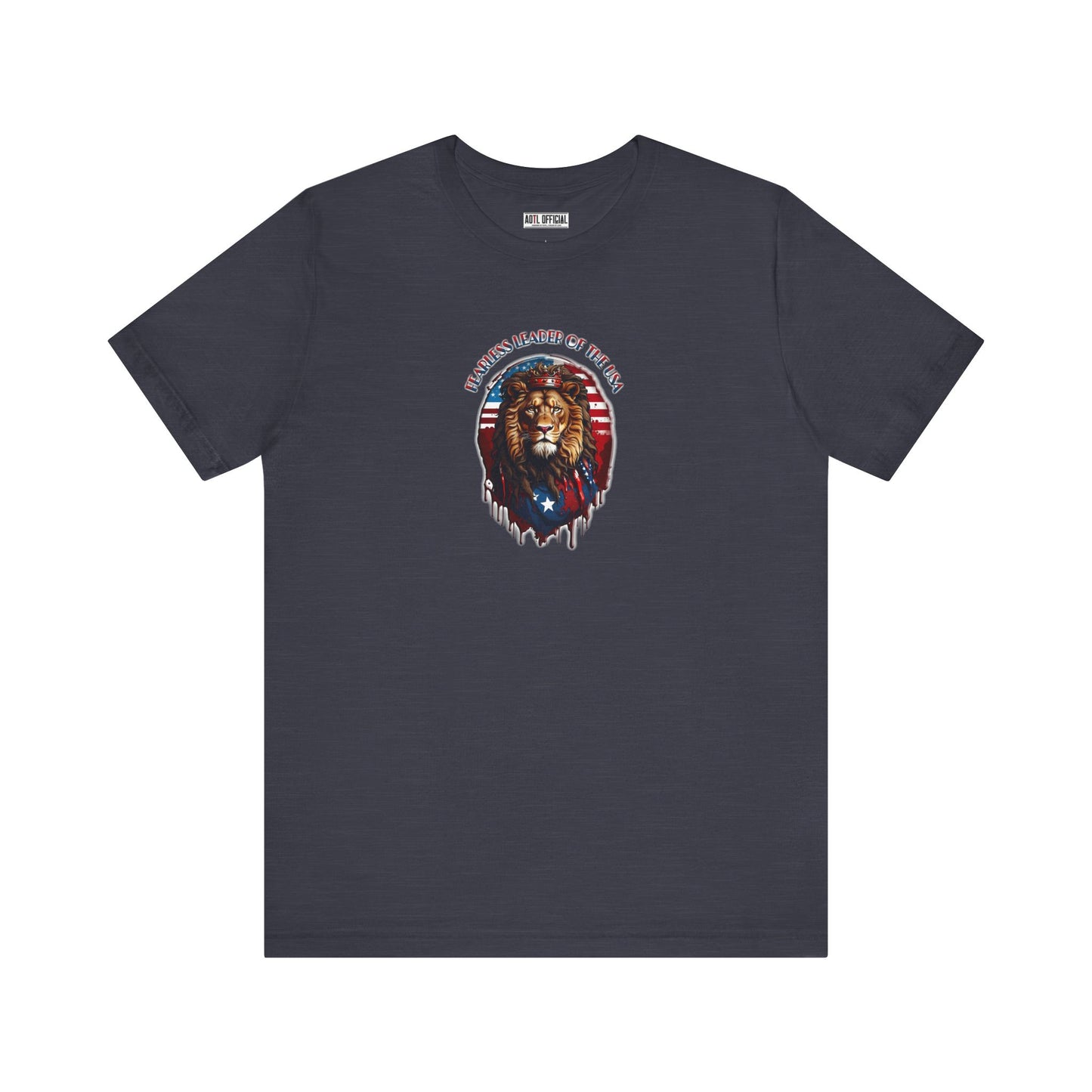 Lion of Judah: Fearless Leader of Faith Patriotic Christian Unisex Short Sleeve Tee