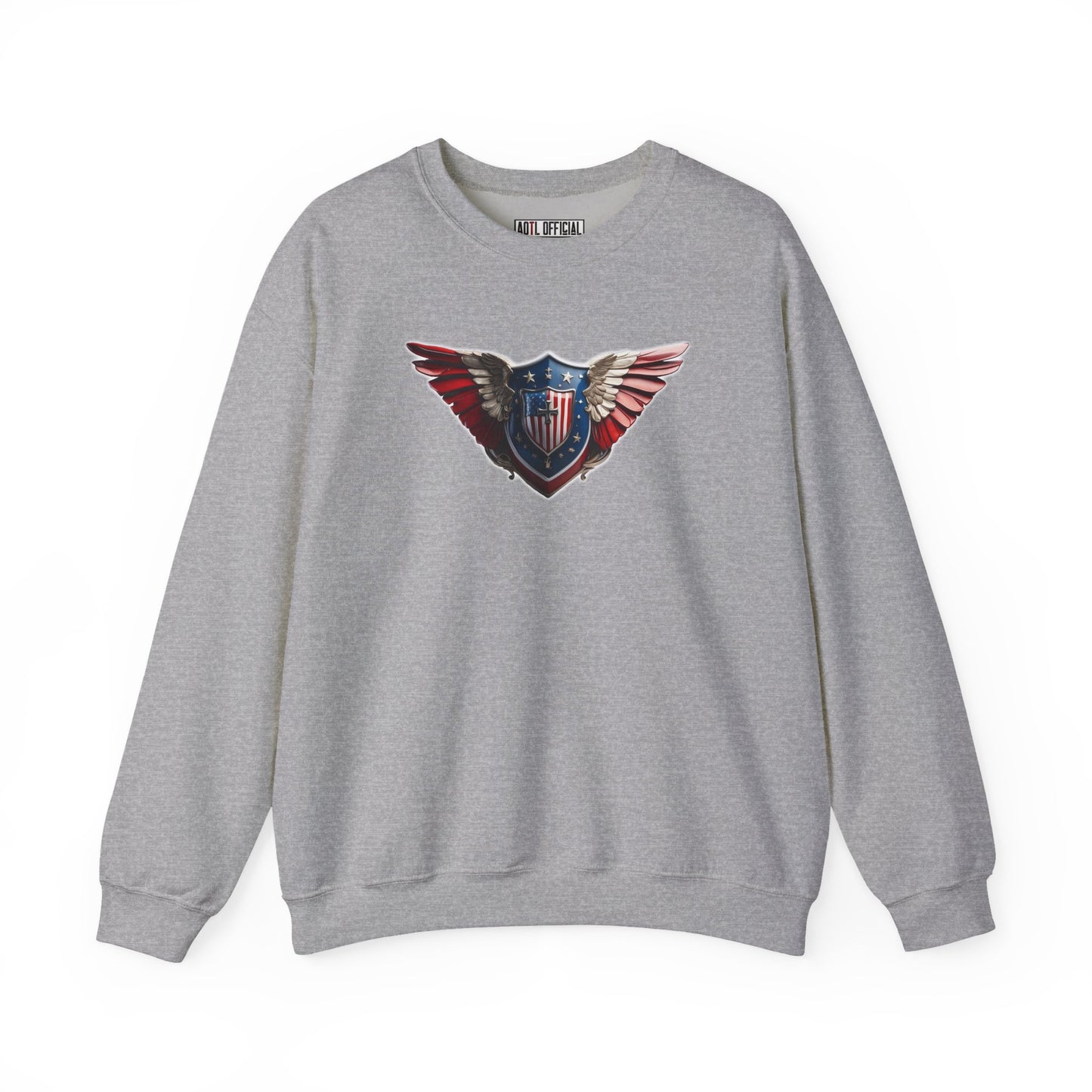 3D Winged Shield Unisex Heavy Blend™ Crewneck Sweatshirt
