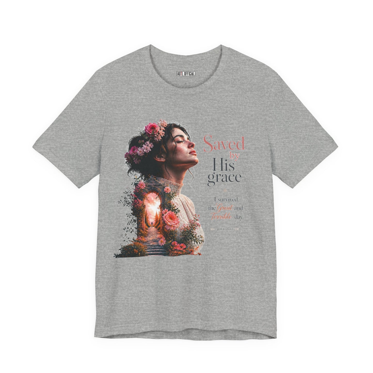 Pathway of Grace – I Survived the Great and Terrible Day (Joel 2:31) Unisex Short Sleeve Tee