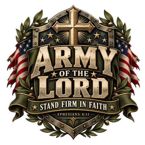 Army of the Lord — Stand Firm in Faith Christian Long Sleeve Shirt