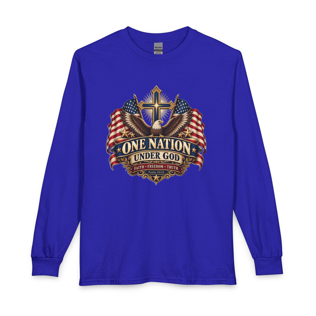 One Nation Under God — Faith, Freedom & Truth Christian Long Sleeve Shirt