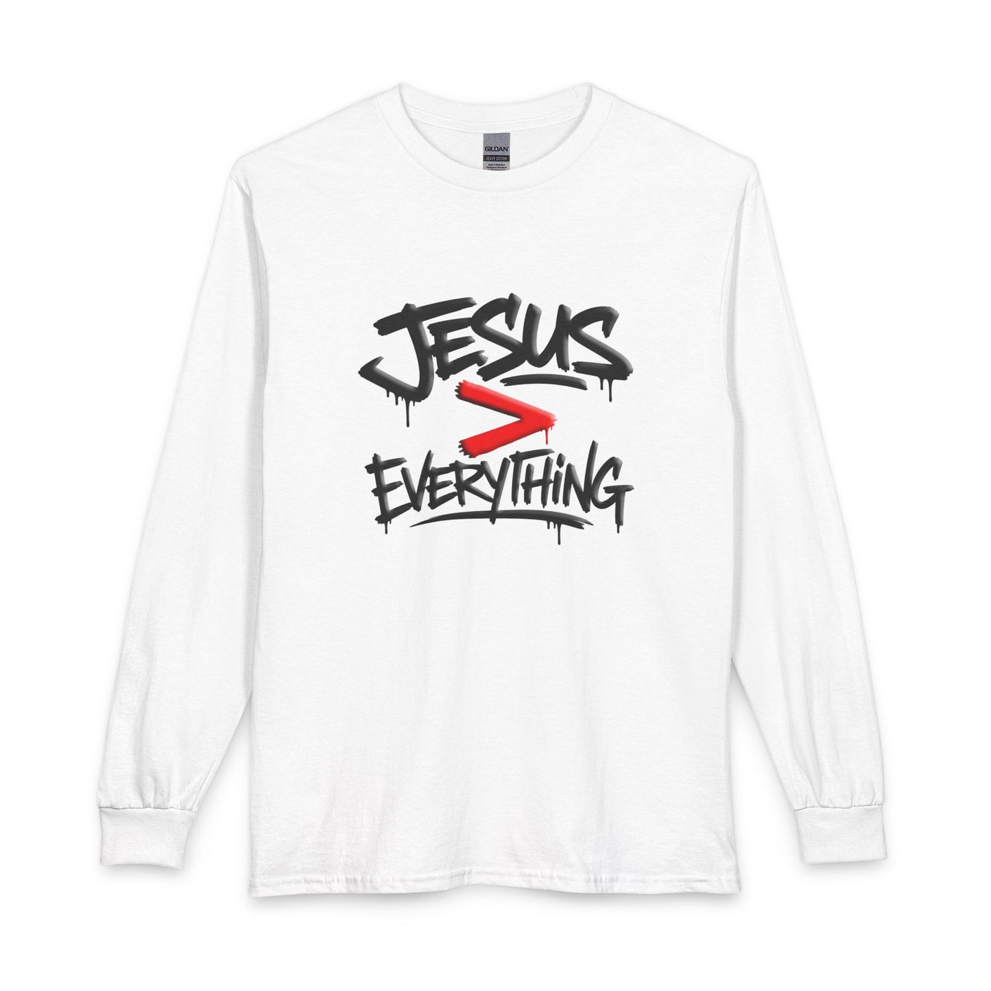 Jesus > Everything Graffiti Christian Long Sleeve Shirt