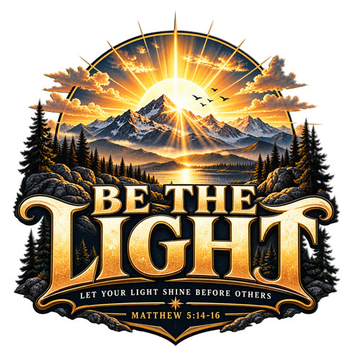 Be the Light – Matthew 5:14-16 Christian Mountain Design Long Sleeve Shirt