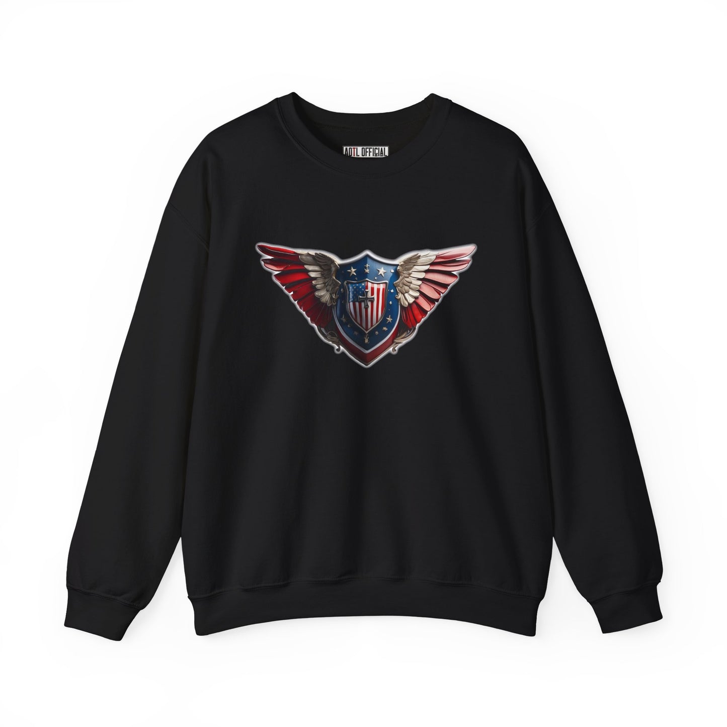 3D Winged Shield Unisex Heavy Blend™ Crewneck Sweatshirt