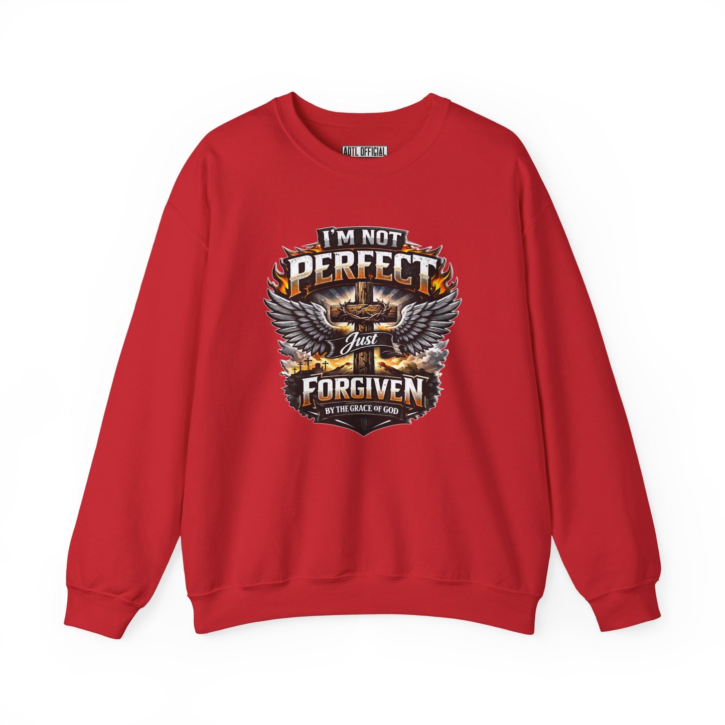 I'm Not Perfect, Just Forgiven Unisex Heavy Blend™ Crewneck Sweatshirt