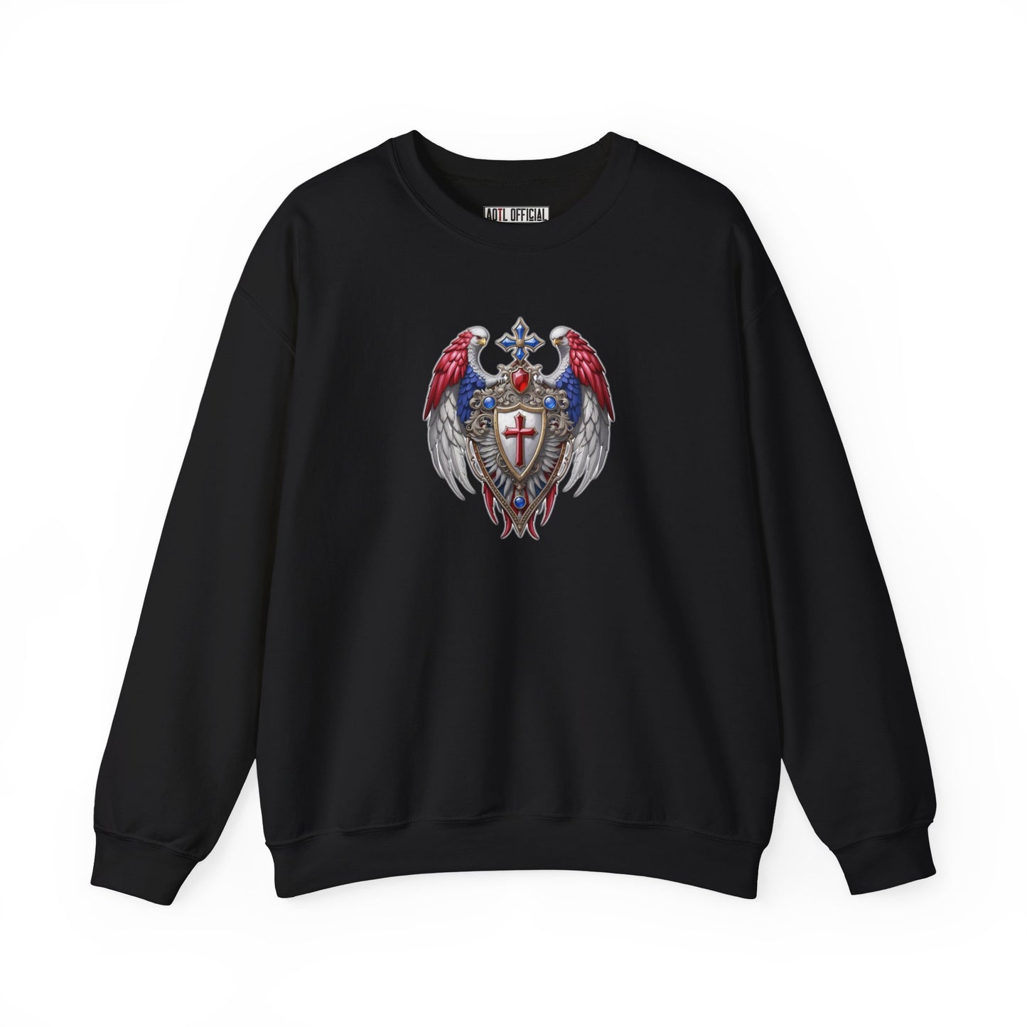 Winged Guardians of Faith Unisex Heavy Blend™ Crewneck Sweatshirt