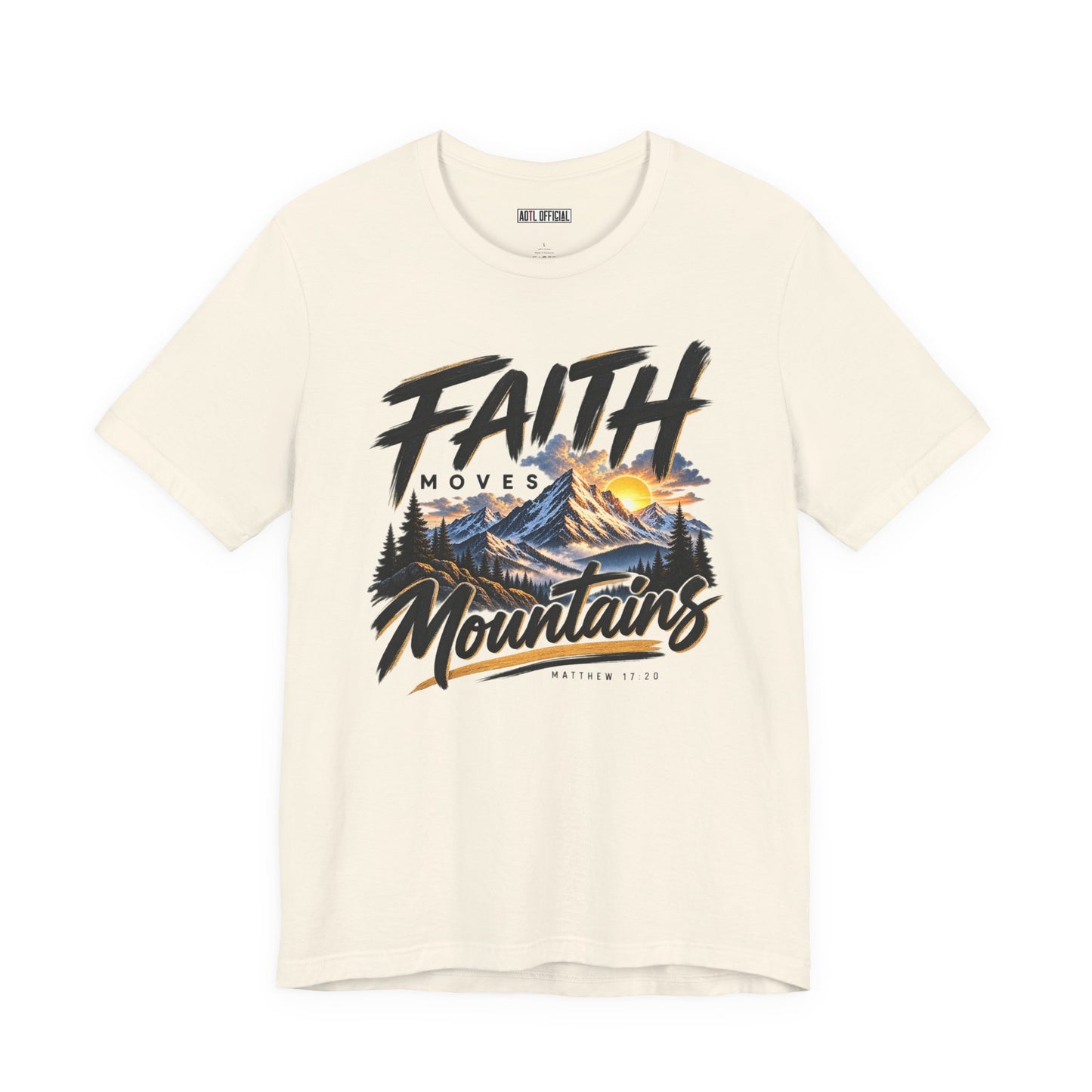 Faith Moves Mountains Christian T-shirt