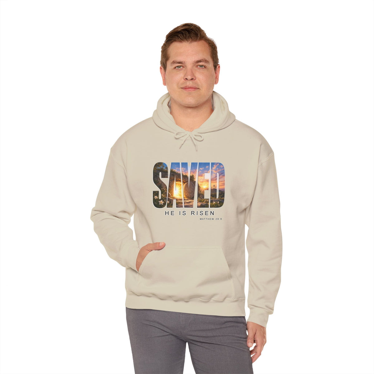 Saved-He Is Risen Christian Hoodie