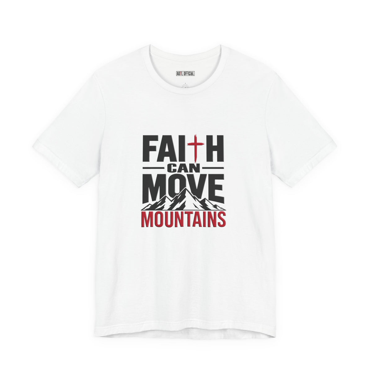 Faith Can Move Mountains unisex Christian t-shirt faith-inspired design
