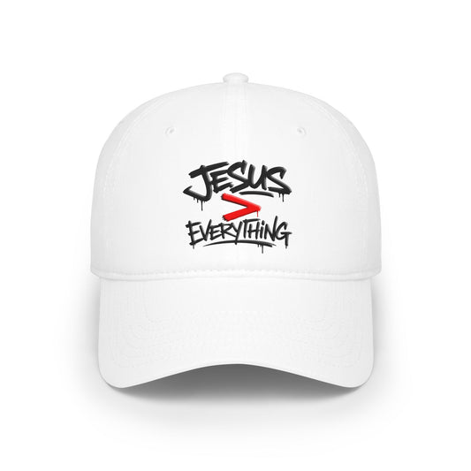 Jesus > Everything Christian baseball cap faith-inspired design
