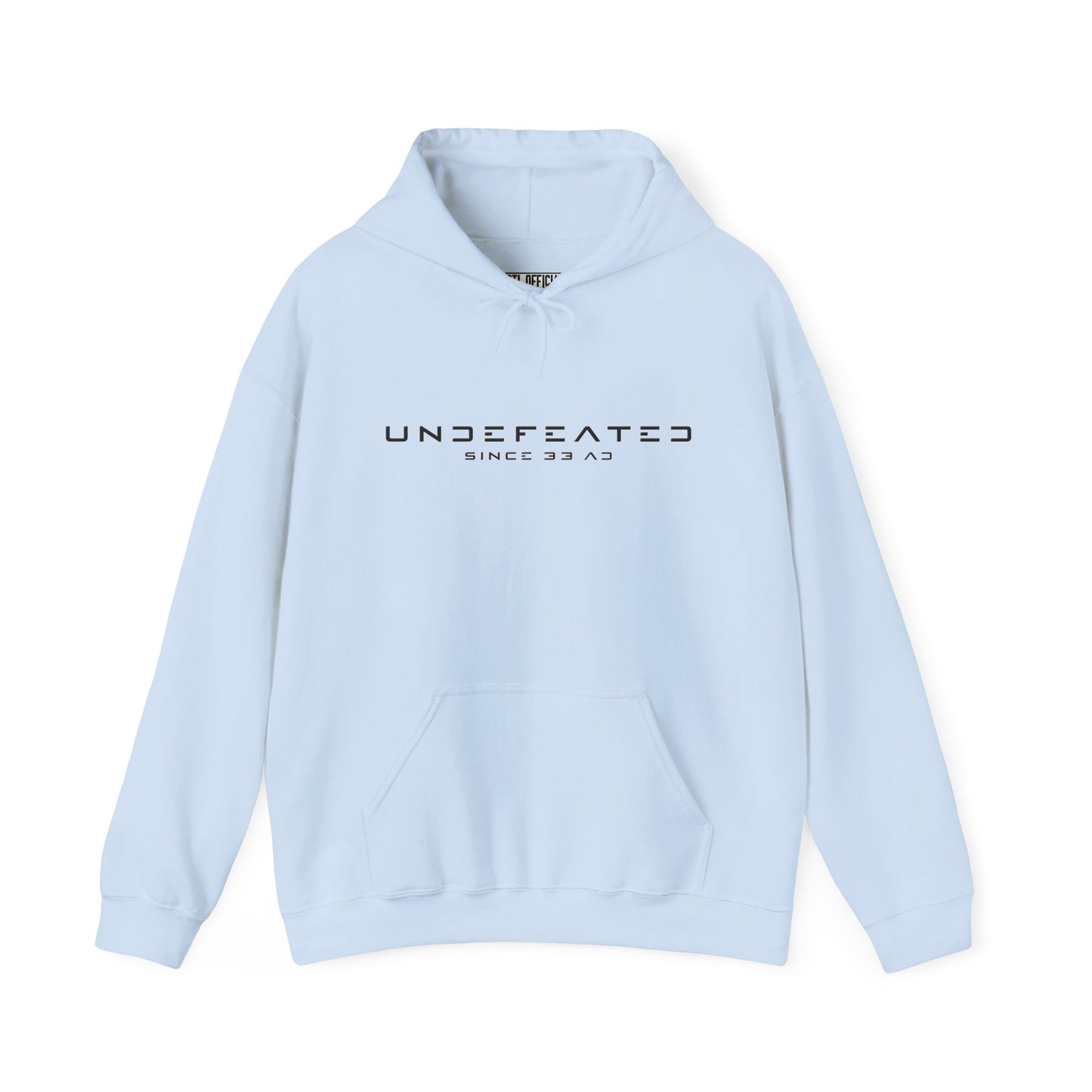 Undefeated Since 33 AD Modern Script Christian Hoodie