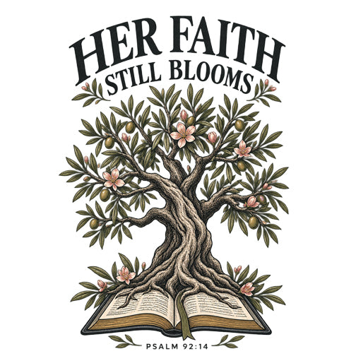 Her Faith Still Blooms Christian T-shirt