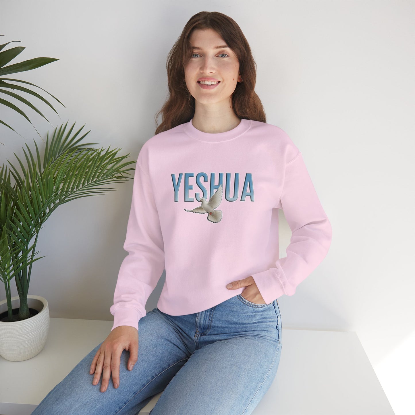 Yeshua with Holy Spirit Christian Unisex Heavy Blend™ Crewneck Sweatshirt