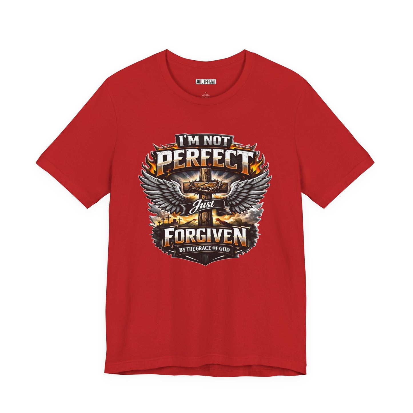I'm Not Perfect, Just Forgiven  Unisex Short Sleeve Tee
