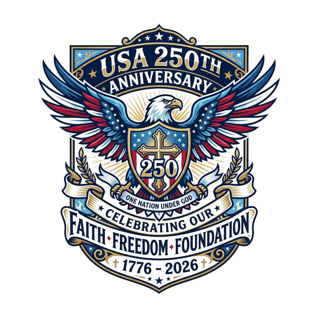 250 Years, One Nation under God  V-Neck Tee