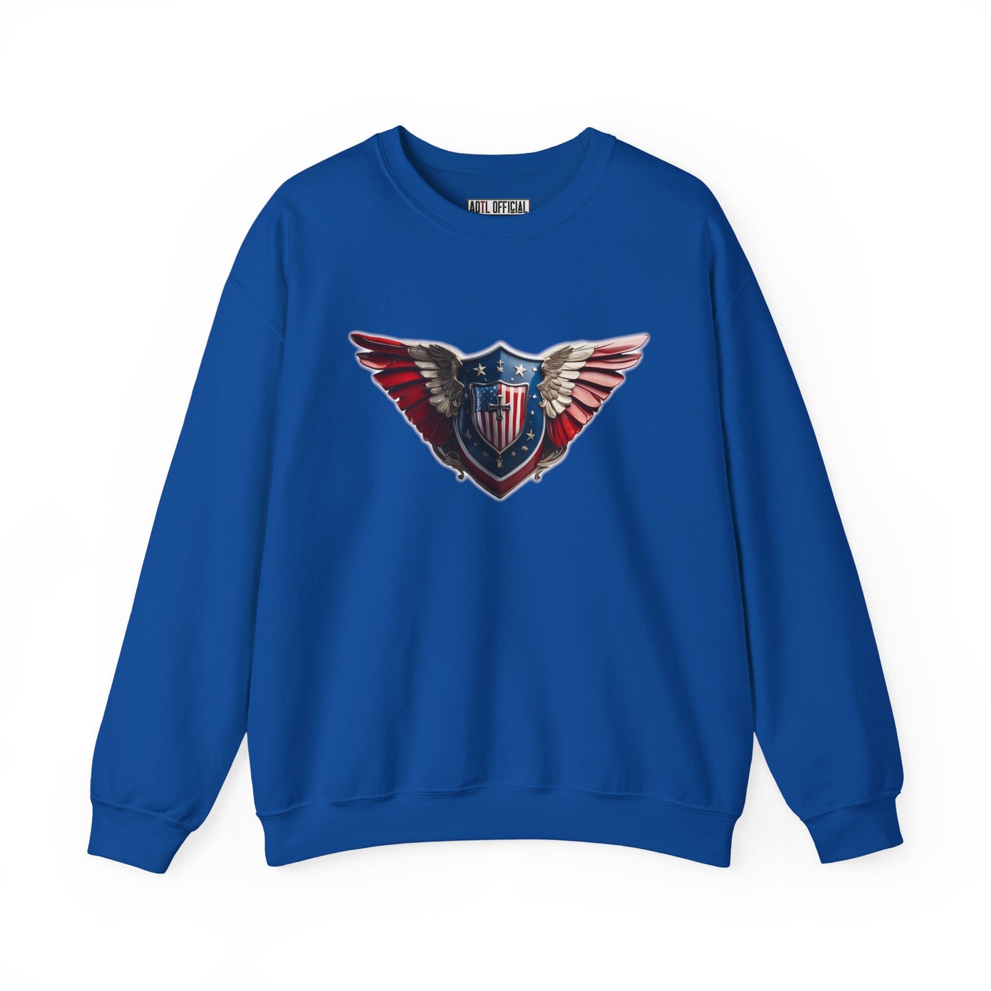 3D Winged Shield Unisex Heavy Blend™ Crewneck Sweatshirt
