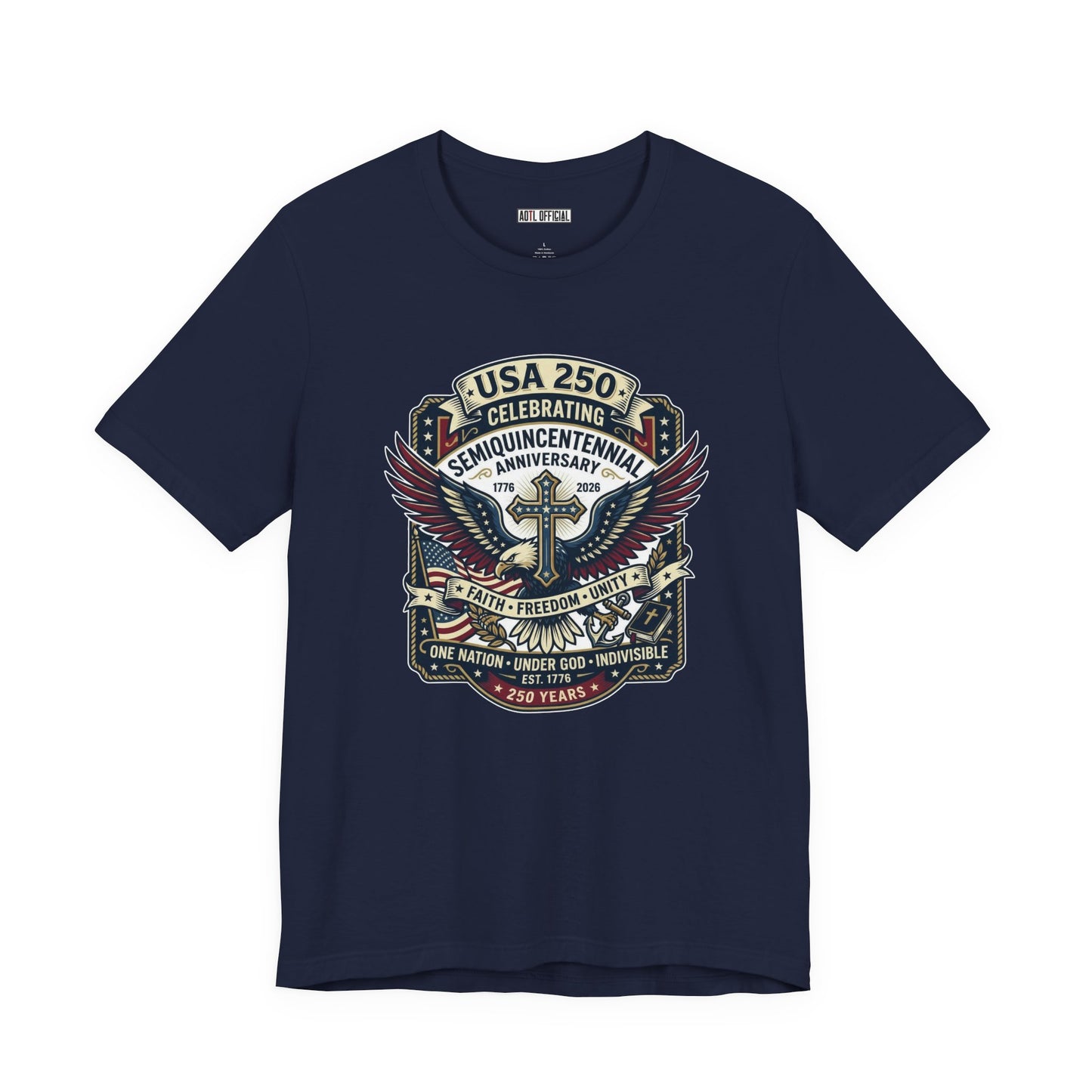 250 year Anniversary One Nation Under God Classic Unisex Short Sleeve Tee