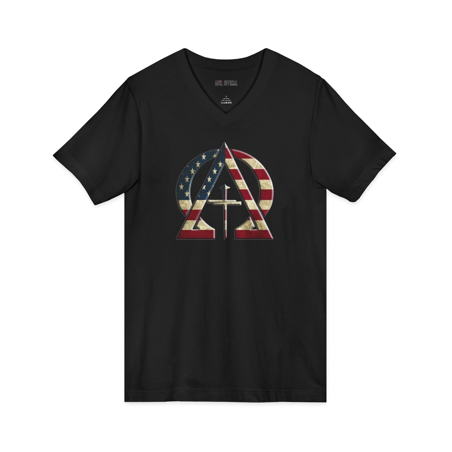 Alpha & Omega Vintage USA  V-Neck Tee