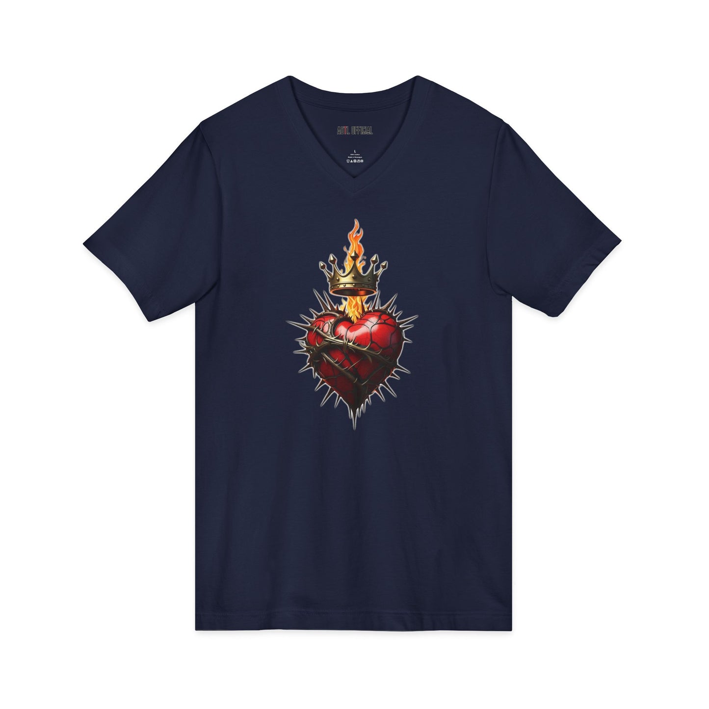 The Sacred Heart Of Jesus  V-Neck Tee