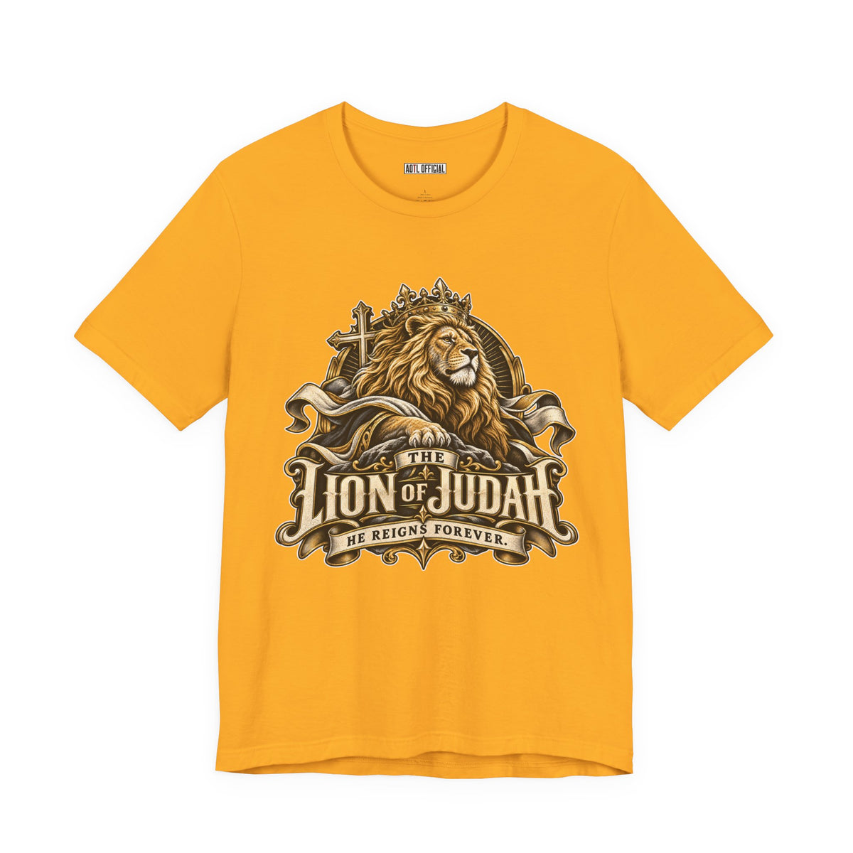 Lion of Judah — He Reigns Forever Christian T-shirt