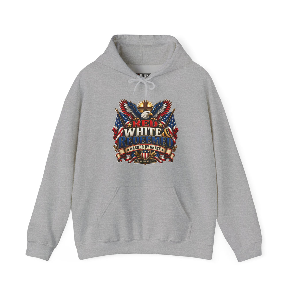 Red, White & Redeemed Christian Hoodie