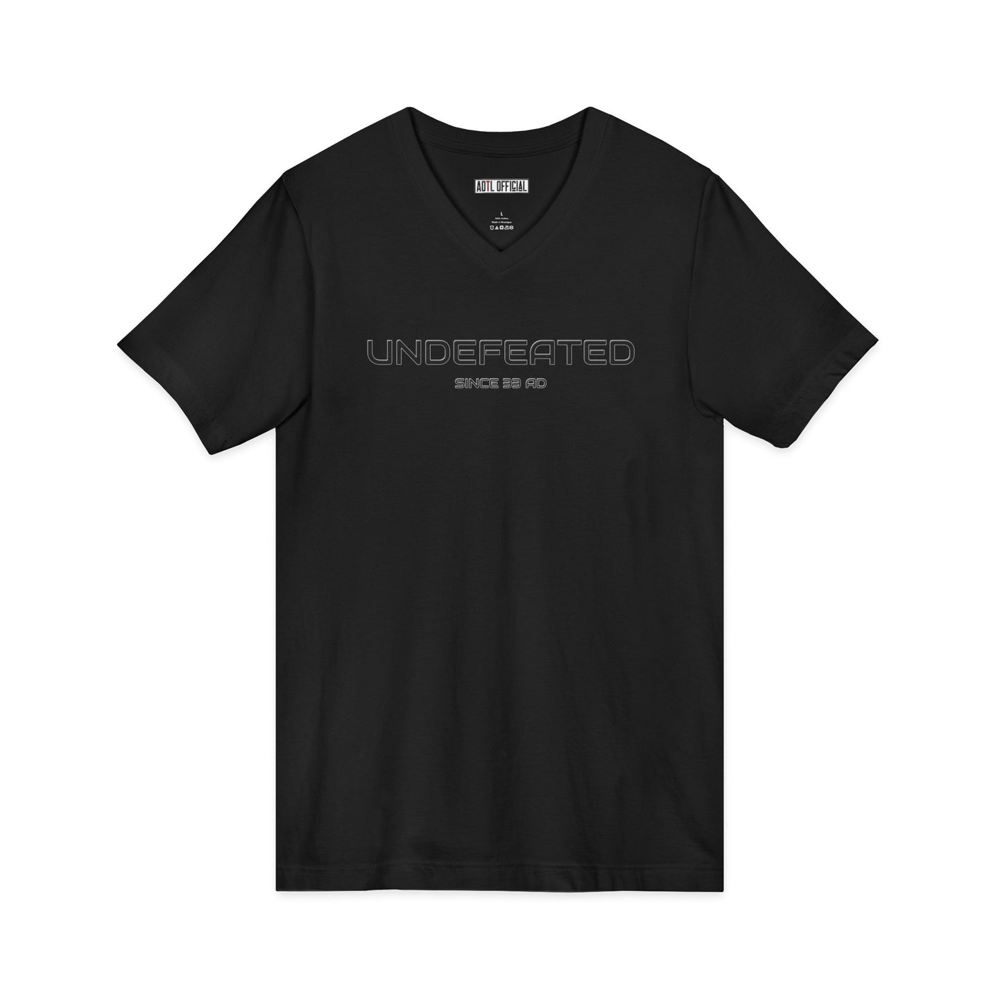 Undefeated Since 33 AD Christian V-Neck Tee