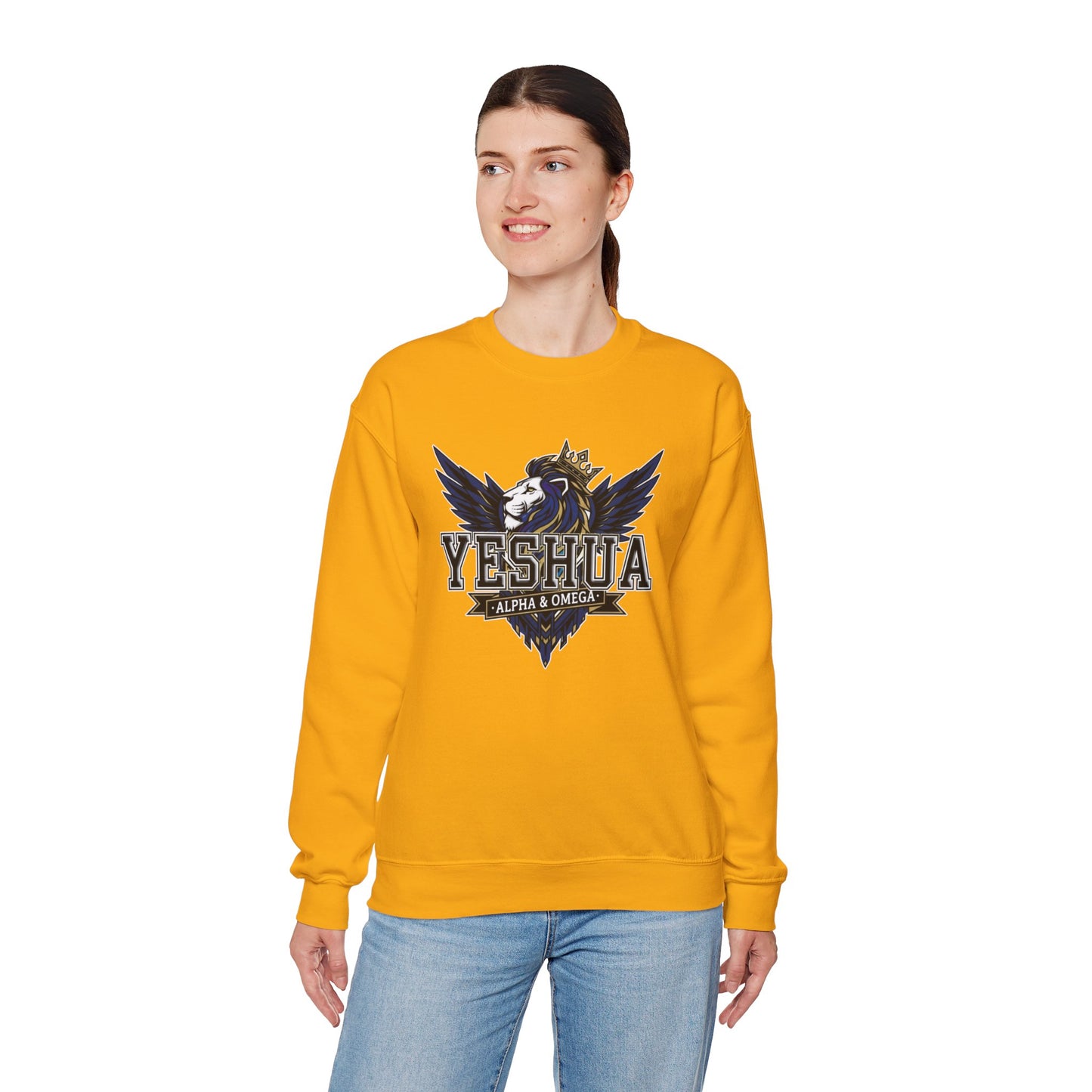 Yeshua: Lion of Judah Reigns Unisex Heavy Blend™ Crewneck Sweatshirt