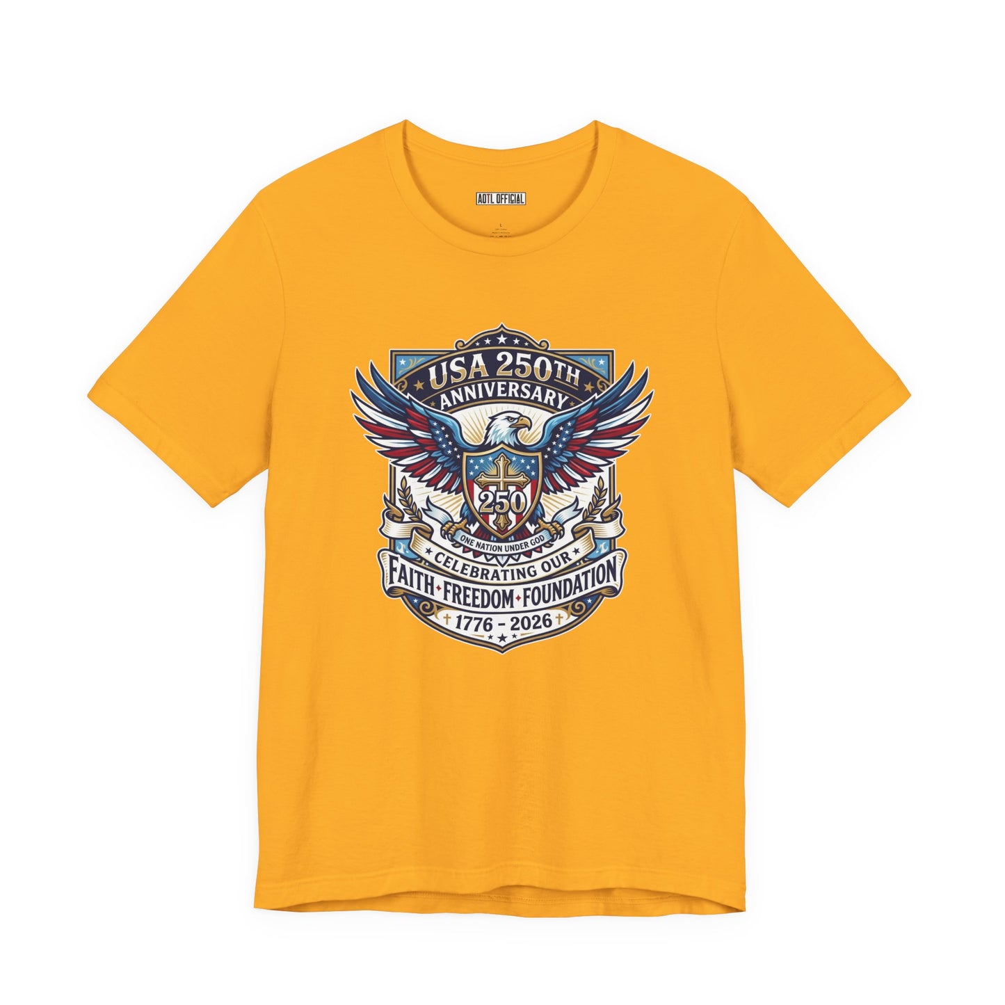250 Years, One Nation under God Classic Unisex Short Sleeve Tee
