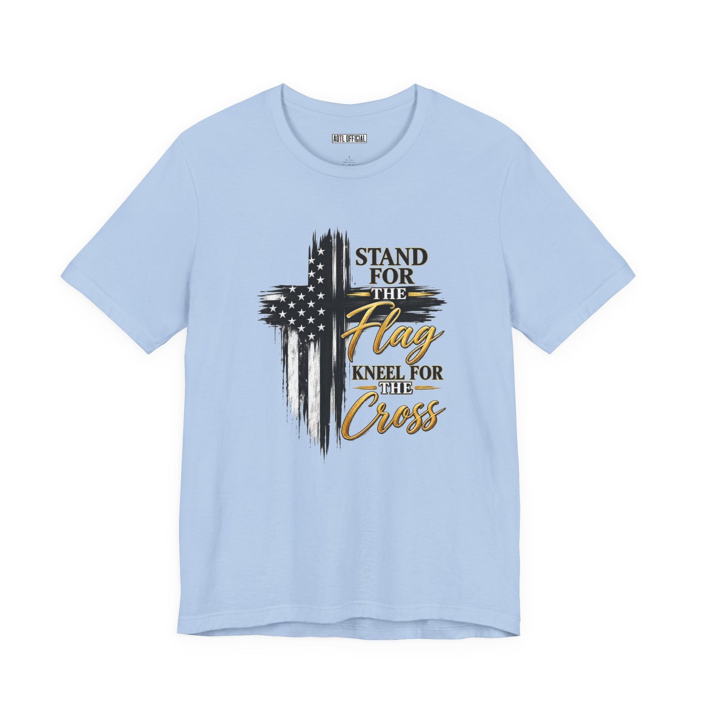 Stand for the Flag, Kneel for the Cross Christian T-shirt