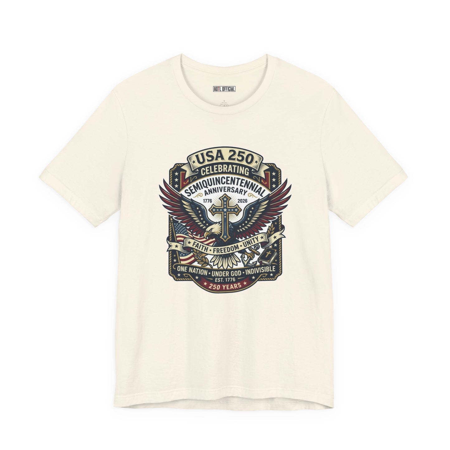 250 year Anniversary One Nation Under God Classic Unisex Short Sleeve Tee