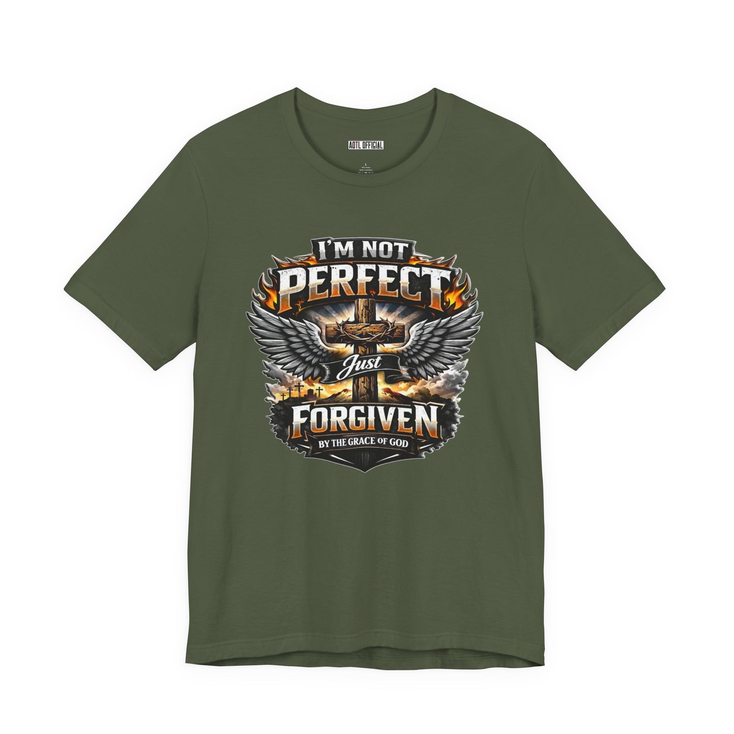 I'm Not Perfect, Just Forgiven  Unisex Short Sleeve Tee