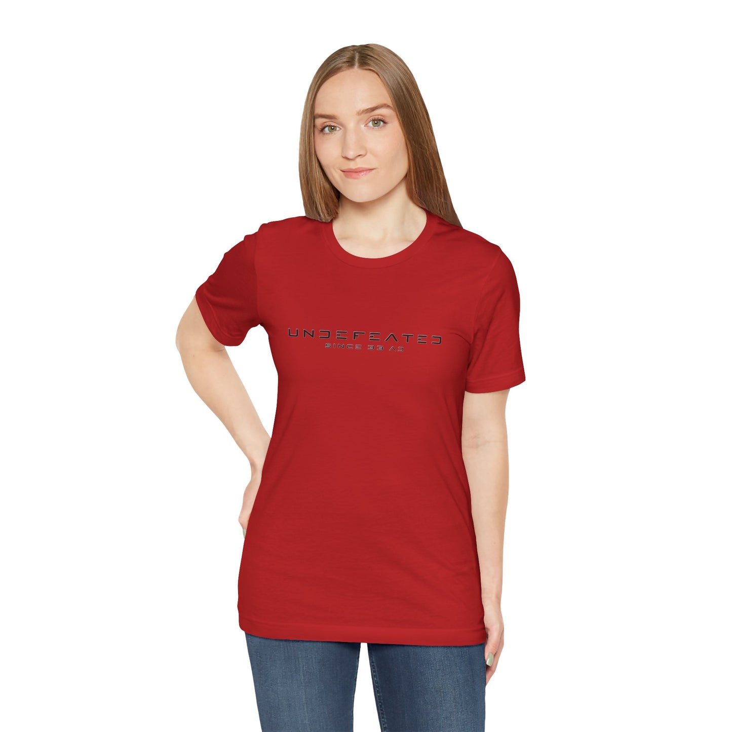 Undefeated Since 33 AD Modern Script Christian T-Shirt