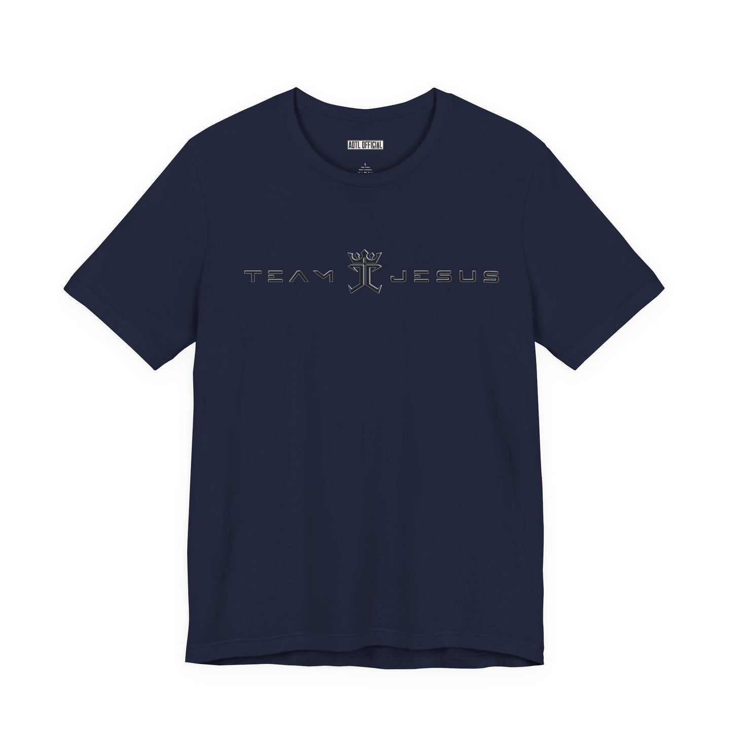 Team Jesus Modern Script, Undefeated Since 33 AD Unisex Short Sleeve Tee