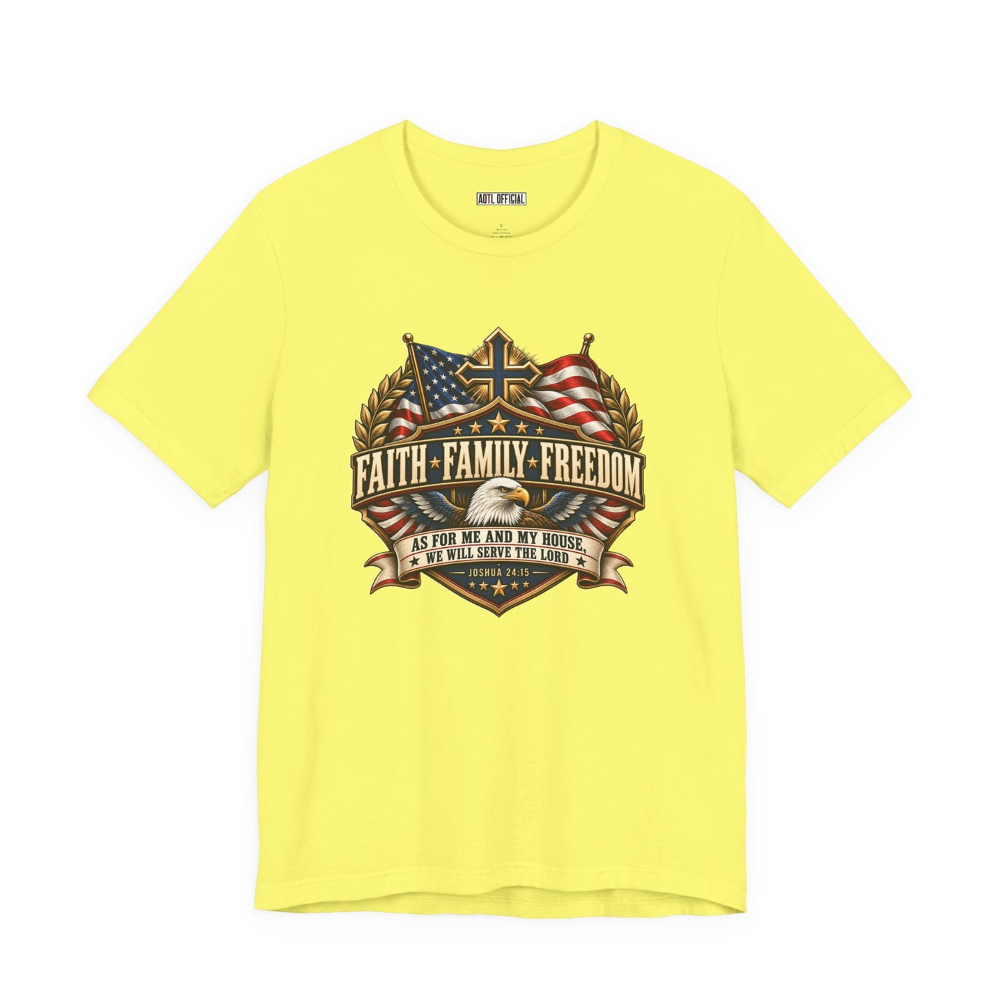 Faith. Family. Freedom. Christian T-shirt