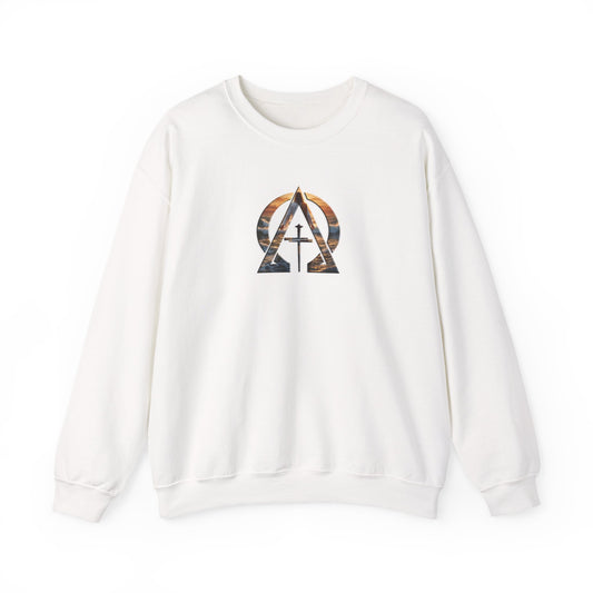 Alpha & Omega Divine Walking on Water Unisex Heavy Blend™ Crewneck Sweatshirt