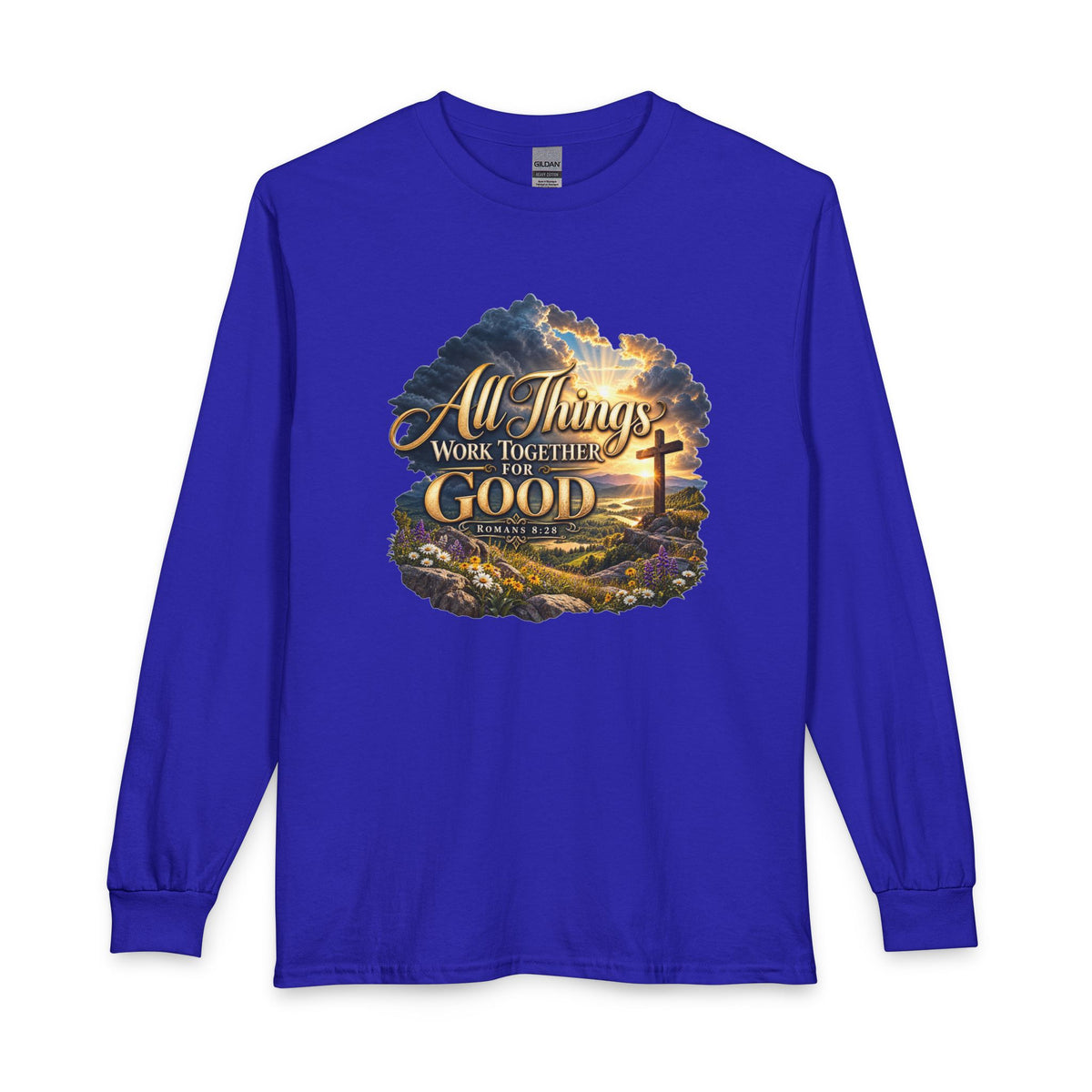 All Things Work Together for Good – Romans 8:28 Christian Long Sleeve Shirt