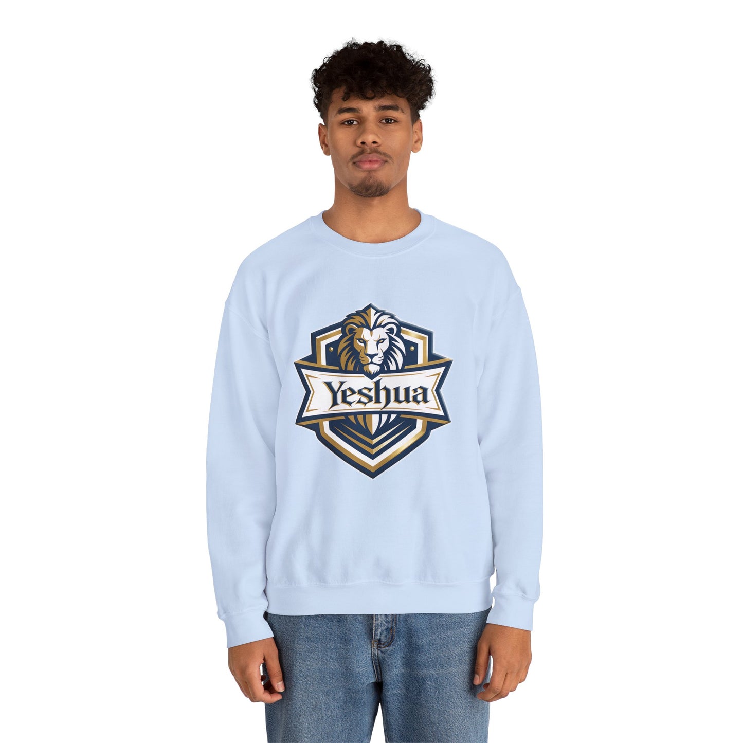 Yeshua Strength Crest  Unisex Heavy Blend™ Crewneck Sweatshirt